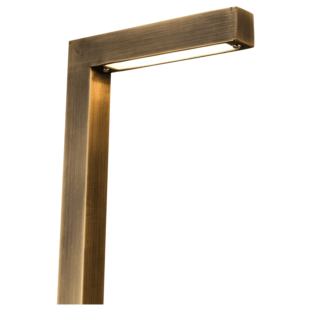 Path Light LED Brass L-Shaped Pathway Light Image