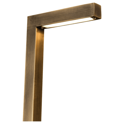 Path Light LED Brass L-Shaped Pathway Light Image