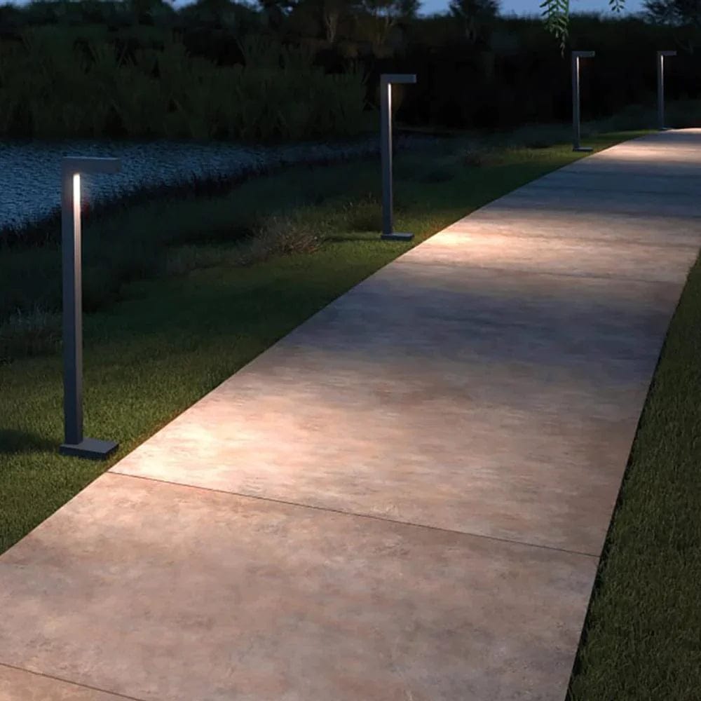 Path Light LED Brass L-Shaped Pathway Light Image