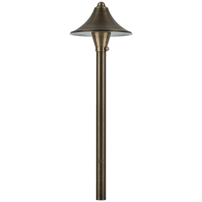 Path Light Brass Cone Led Pathway Light Low Voltage PLB09 Image