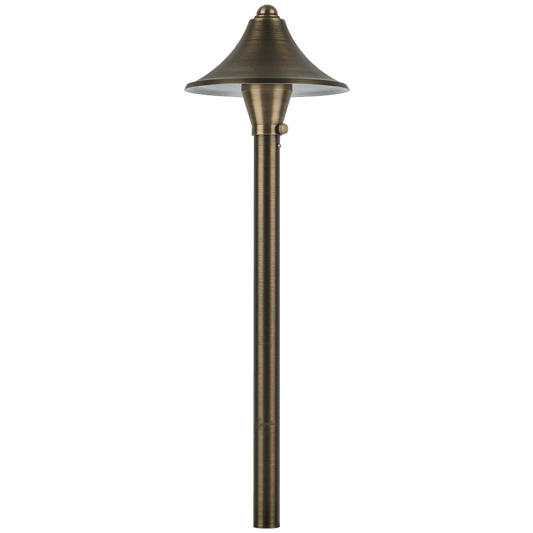 Path Light Brass Cone Led Pathway Light Low Voltage PLB09 Image