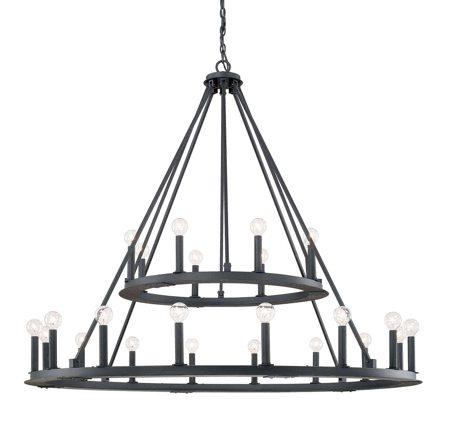 Black Iron (BI) Pearson 48" 24-Light Chandelier 4910BI Image