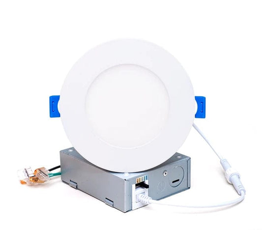 Recessed lights MW Recessed Lights: 4" 5CCT Canless Ultra-Slim Flat Downlight MW MRSD410W-5CCT Image