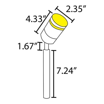 Spotlight Height-Adjustable Lit Rim Stainless Steel Low Voltage Spotlight Image