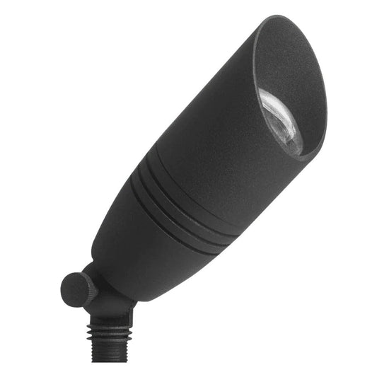 Spotlight Black / None Mono Point Adjustable Angle Smooth Aluminum Low Voltage Spotlight DL05BLK Image