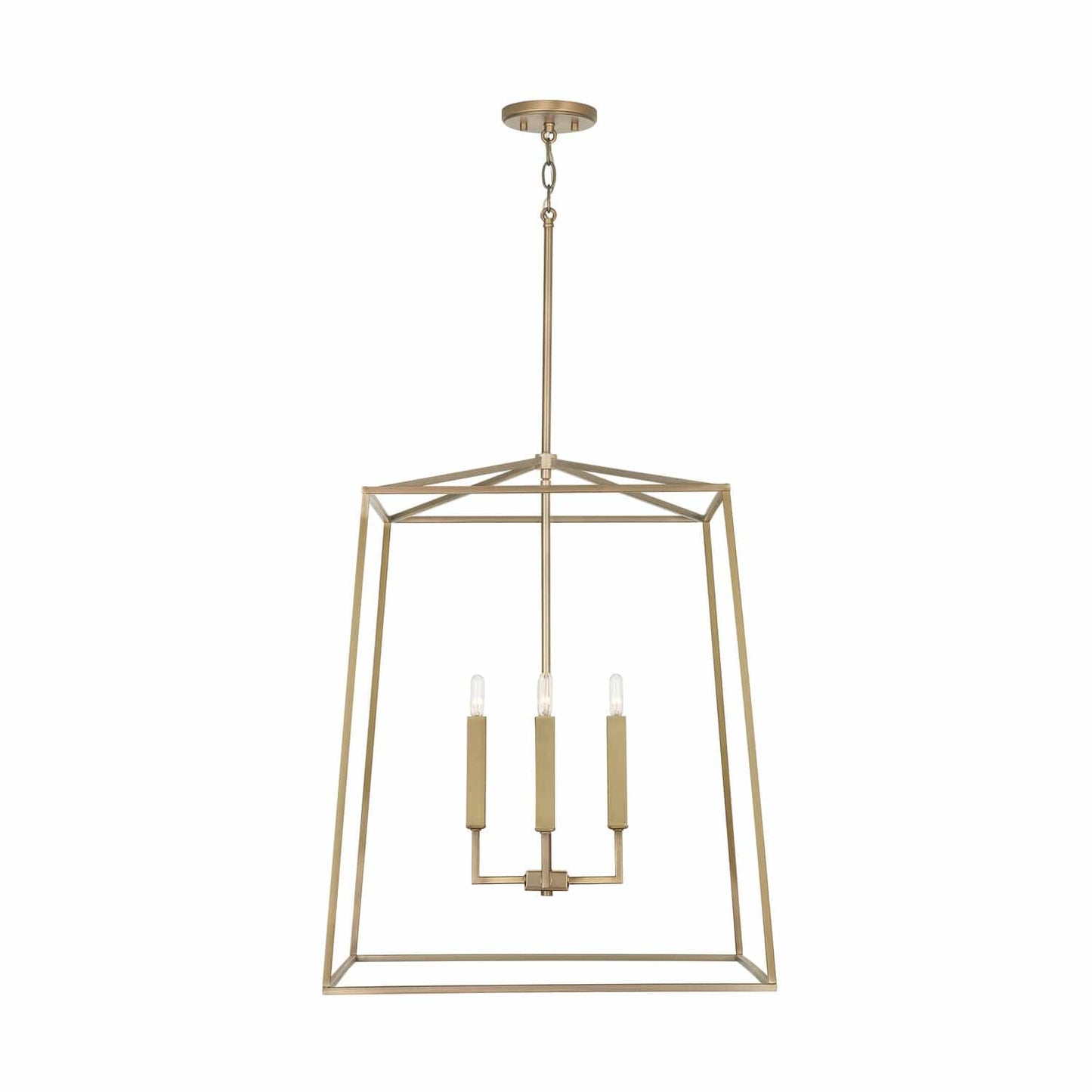 Aged Brass (AD) Thea 4 Light Lantern Foyer 537643AD Image