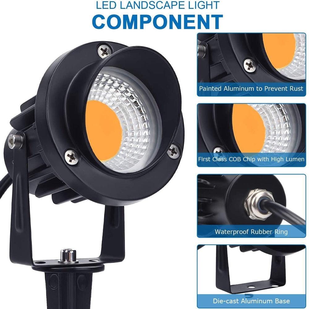 7W Low Voltage LED Directional Outdoor Landscape Spotlight Narrow Beam Image