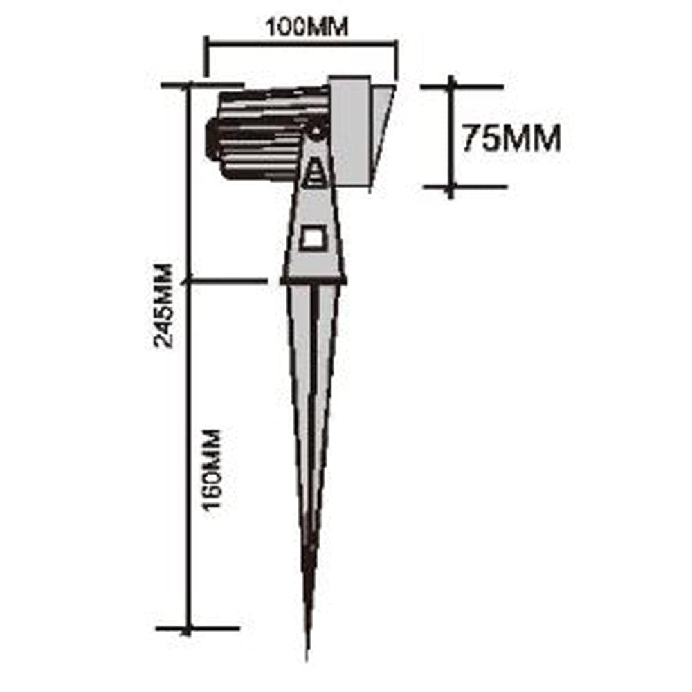 7W Low Voltage LED Directional Outdoor Landscape Spotlight Narrow Beam Image