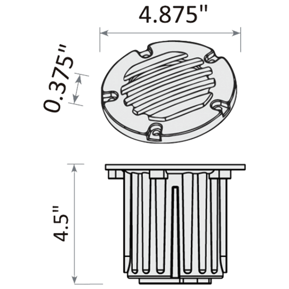 Underground Light UNB06 Cast Brass Low Voltage Round Grill LED In-ground Light IP65 Waterproof Image