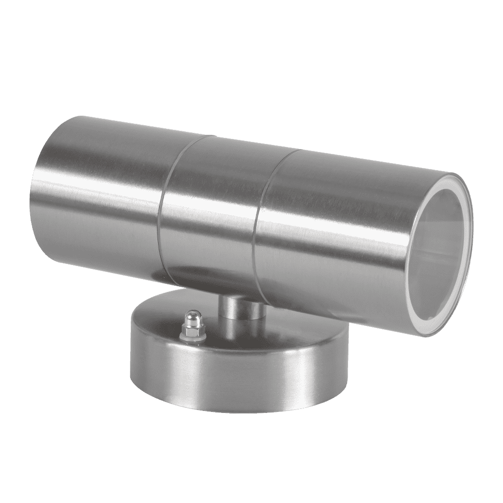 Sconce Light Stainless Steel Cylinder Up Down Light 2 Directional Sconce Image