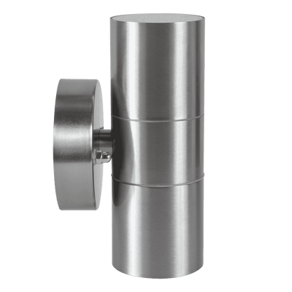 Sconce Light Stainless Steel Cylinder Up Down Light 2 Directional Sconce Image