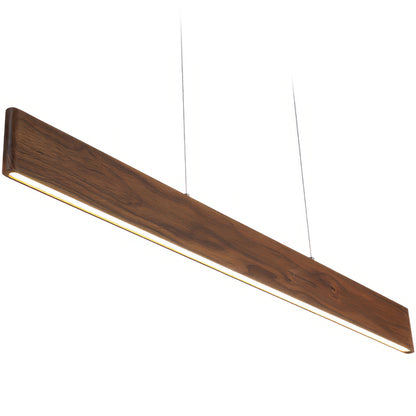 Euri Lighting 39" Linear LED Pendant – Modern IPE Wood Design